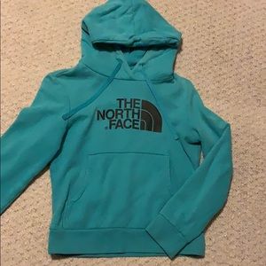 Teal North Face hoodie